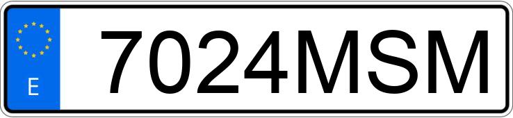 Numer rejestracyjny 7024MSM posiada SEAT IBIZA