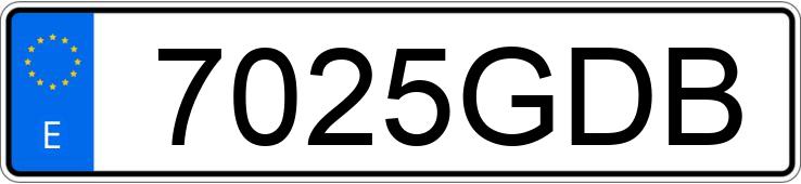 Numer rejestracyjny 7025GDB posiada VOLKSWAGEN PASSAT