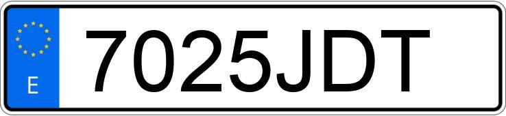 Numer rejestracyjny 7025JDT posiada VOLKSWAGEN GOLF