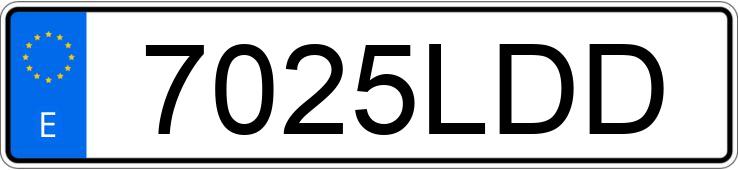 Numer rejestracyjny 7025LDD posiada FORD CUSTOM TOURNEO Numer rejestracyjny 7025LDD posiada FORD CUSTOM TOURNEO