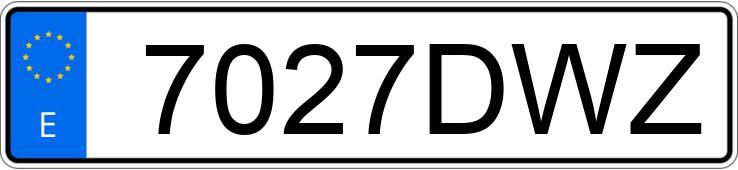 Numer rejestracyjny 7027DWZ posiada BMW SERIE 3