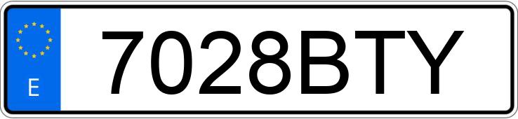 Numer rejestracyjny 7028BTY posiada RENAULT LAGUNA