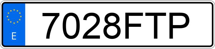 Numer rejestracyjny 7028FTP posiada HYUNDAI I30