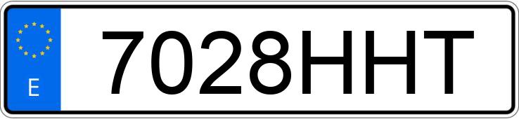 Le numéro d’enregistrement 7028HHT a VOLKSWAGEN GOLF