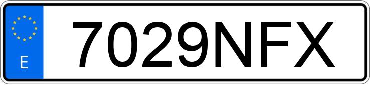 Numer rejestracyjny 7029NFX posiada BMW X3