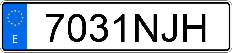 Numer rejestracyjny 7031NJH posiada HYUNDAI KONA