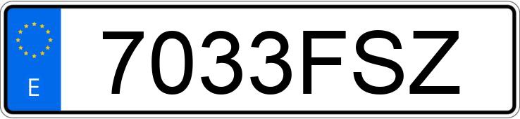 Numer rejestracyjny 7033FSZ posiada KIA SPORTAGE