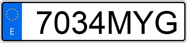 Numer rejestracyjny 7034MYG posiada SEAT ALHAMBRA