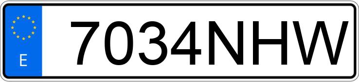 Numer rejestracyjny 7034NHW posiada TOYOTA COROLLA Numer rejestracyjny 7034NHW posiada TOYOTA COROLLA