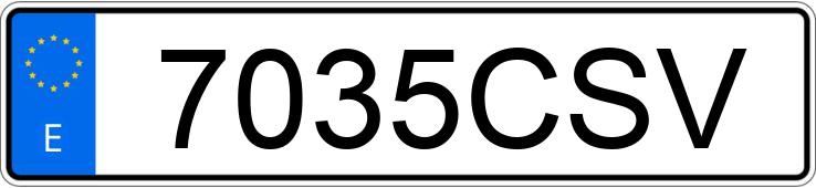 Numer rejestracyjny 7035CSV posiada BMW SERIE 3