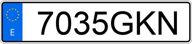 Numer rejestracyjny 7035GKN posiada FIAT BRAVO