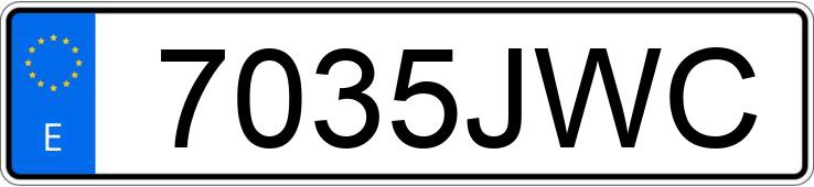 Numer rejestracyjny 7035JWC posiada DAF CF