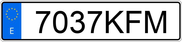 Numer rejestracyjny 7037KFM posiada DACIA LODGY