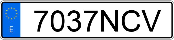 Numer rejestracyjny 7037NCV posiada RENAULT CLIO