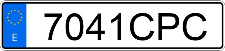 Numer rejestracyjny 7041CPC posiada TOYOTA AVENSIS