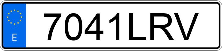 Numer rejestracyjny 7041LRV posiada DODGE CHALLENGER
