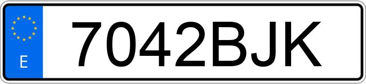 Numer rejestracyjny 7042BJK posiada MERCEDES 190 (201)