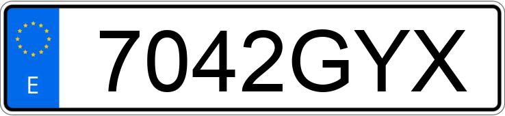 Numer rejestracyjny 7042GYX posiada PEUGEOT EXPERT