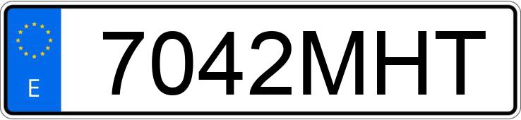 Numer rejestracyjny 7042MHT posiada HYUNDAI I30
