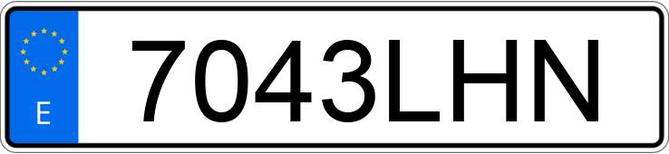 Numer rejestracyjny 7043LHN posiada TOYOTA COROLLA