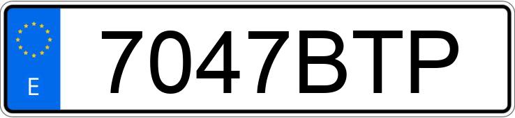 Numer rejestracyjny 7047BTP posiada RENAULT MEGANE