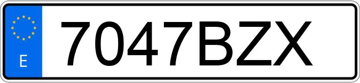 Numer rejestracyjny 7047BZX posiada VOLKSWAGEN POLO