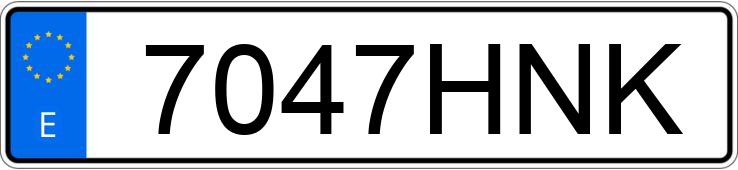 Numer rejestracyjny 7047HNK posiada PEUGEOT J-5