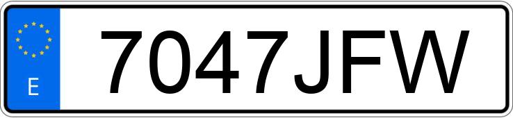 Numer rejestracyjny 7047JFW posiada CITROEN DS4