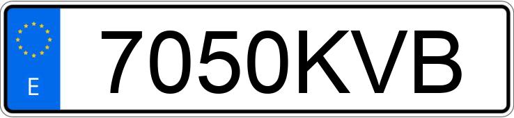 Numer rejestracyjny 7050KVB posiada FIAT 500 Numer rejestracyjny 7050KVB posiada FIAT 500