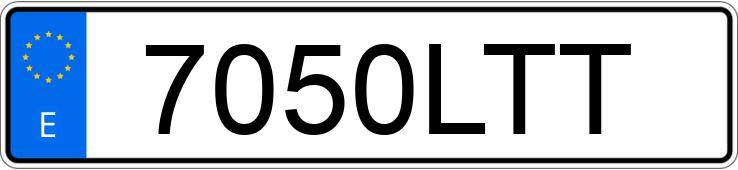 Numer rejestracyjny 7050LTT posiada TOYOTA PROACE Numer rejestracyjny 7050LTT posiada TOYOTA PROACE