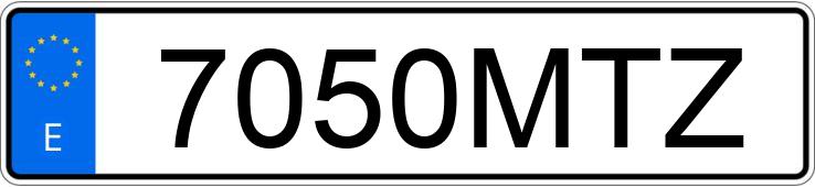 Numer rejestracyjny 7050MTZ posiada BMW XM