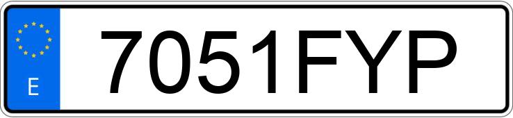 Numer rejestracyjny 7051FYP posiada SEAT IBIZA Numer rejestracyjny 7051FYP posiada SEAT IBIZA