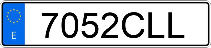 Numer rejestracyjny 7052CLL posiada AUDI A3