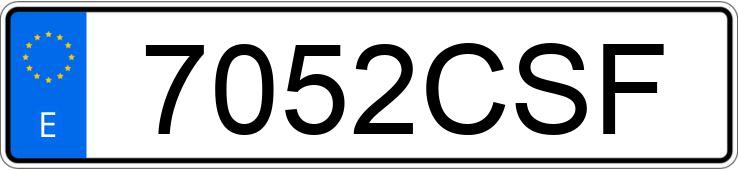 Numer rejestracyjny 7052CSF posiada FIAT PANDA