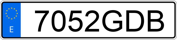 Numer rejestracyjny 7052GDB posiada PEUGEOT 207