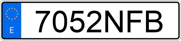 Numer rejestracyjny 7052NFB posiada MAXUS T60