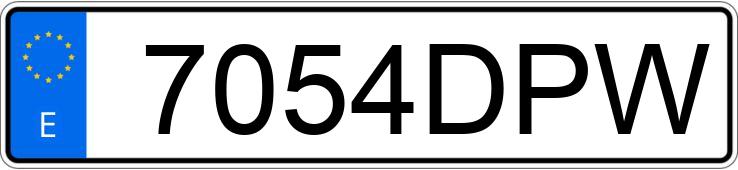 Numer rejestracyjny 7054DPW posiada VOLKSWAGEN CALIFORNIA