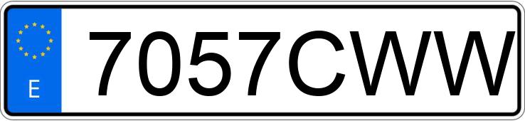 Numer rejestracyjny 7057CWW posiada SEAT IBIZA Numer rejestracyjny 7057CWW posiada SEAT IBIZA