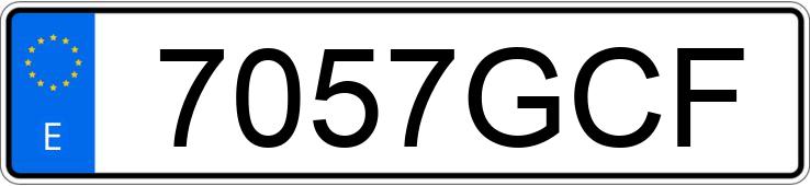 Die Registrierungsnummer 7057GCF hat FIAT 500