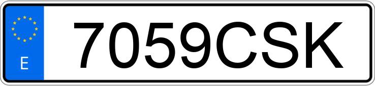 Numer rejestracyjny 7059CSK posiada CITROEN C2