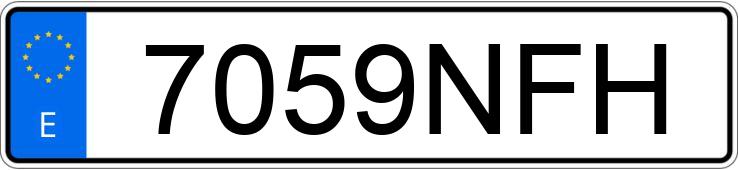 Numer rejestracyjny 7059NFH posiada CITROEN BERLINGO