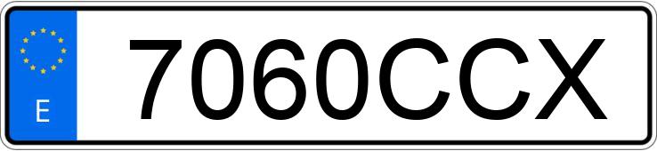 Numer rejestracyjny 7060CCX posiada ROVER MG ZS