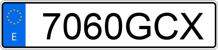 Numer rejestracyjny 7060GCX posiada RENAULT MODUS