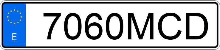 Numer rejestracyjny 7060MCD posiada TOYOTA YARIS