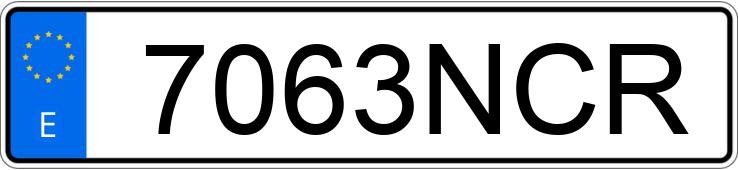 Numer rejestracyjny 7063NCR posiada VOLKSWAGEN GOLF