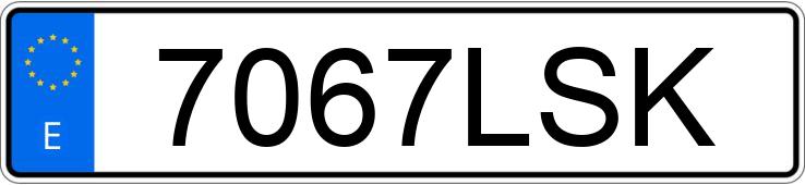 Numer rejestracyjny 7067LSK posiada FIAT DOBLO