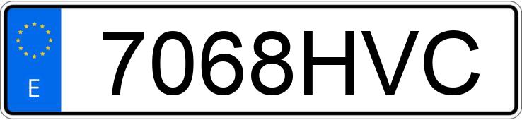 Numer rejestracyjny 7068HVC posiada TOYOTA VERSO