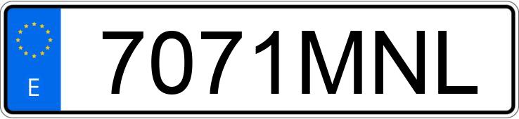 Numer rejestracyjny 7071MNL posiada HYUNDAI I30