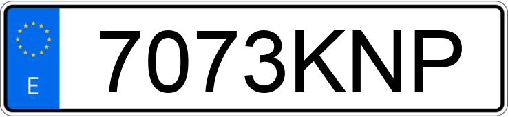 Numer rejestracyjny 7073KNP posiada VOLKSWAGEN GOLF