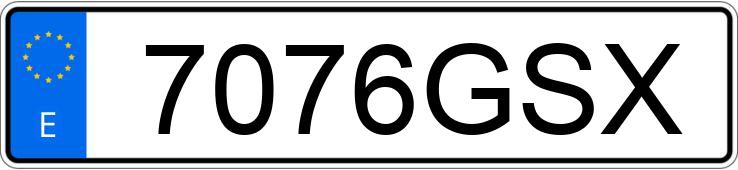 Numer rejestracyjny 7076GSX posiada PEUGEOT BIPPER